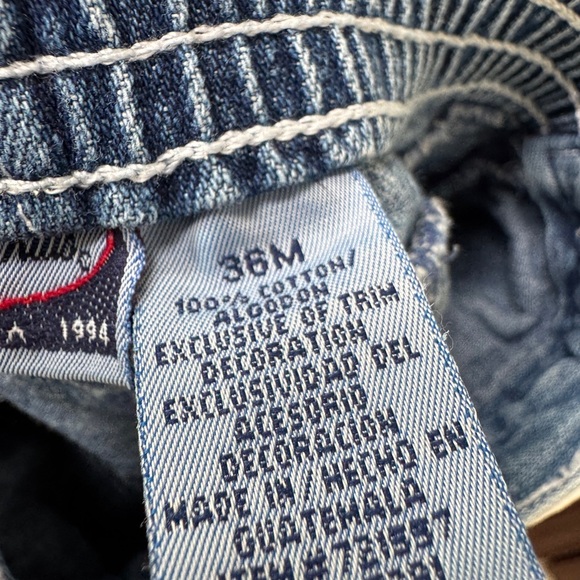 Koala Kids 3T Girls Blue Denim Drawstring Skort with Pockets and Floral Pattern - Picture 7 of 7